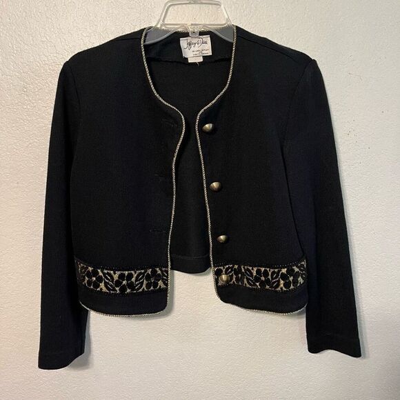 Women's Jeffrey & Dara By Linda Hutley Vintage 80's Cropped Jacket Sz 8 - Picture 10 of 10